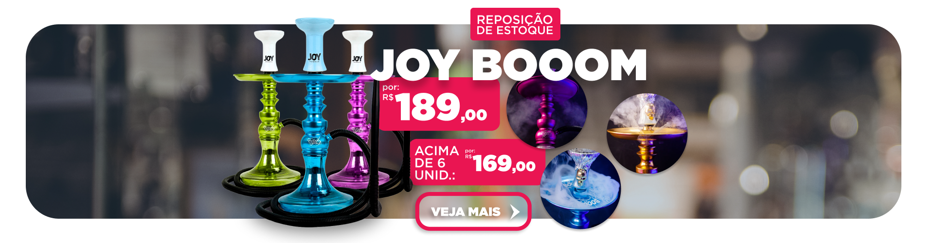 Joy Booom com Preço Imperdível para 6 Unidades ou Mais