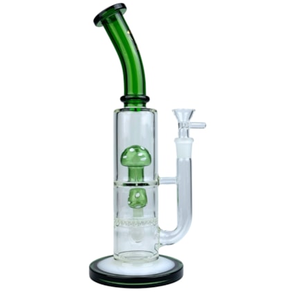 Bong de Vidro Abduzido Gold Line Grande Mushroom