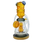 Bong de Vidro Abduzido Gold Line Maori Médio Sphere Honolulu