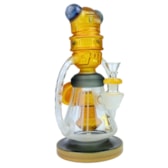 Bong de Vidro Abduzido Gold Line Maori Médio Sphere Honolulu