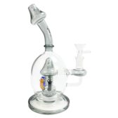 Bong de Vidro Abduzido Gold Line Pequeno Mushroom Colors