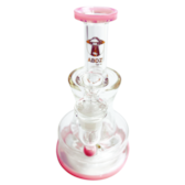 Bong de Vidro Abduzido Gold Line Pequeno Mushroom Family