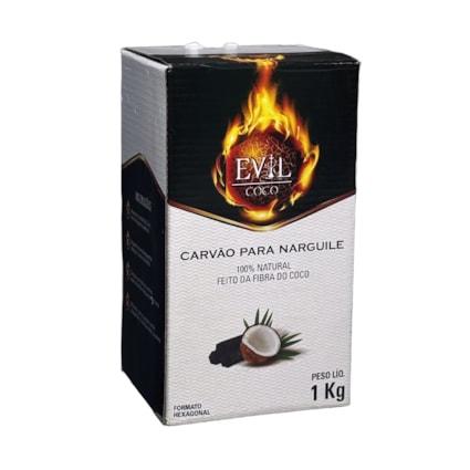 Carvão de Coco Evil Hexagonal