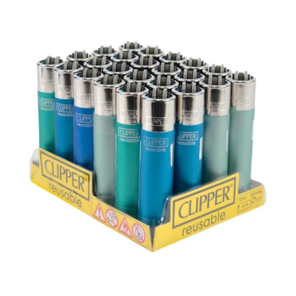 Isqueiro Clipper Classic Metalic Aqua