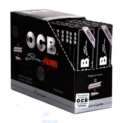 Papel OCB Premium Slim com Piteira
