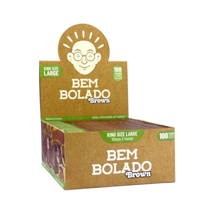 Papel para Cigarro Bem Bolado King Brown Large 100 Folhas