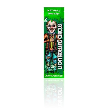 Papel para Cigarro Blunt Hemp Wrap Lion Rolling Circus Natural