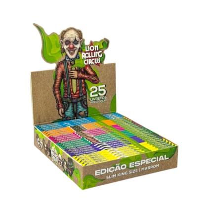 Papel para Cigarro Lion Rolling Circus King Size Slim Brown
