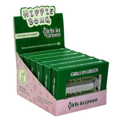 Piteira de Vidro Hippie Bong Girls in Green 80mm x 5mm